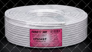 Кабель коаксіальний EUROSAT CF604ST 1.02+48/0.12 100 метрів 75 Ом 40503 фото