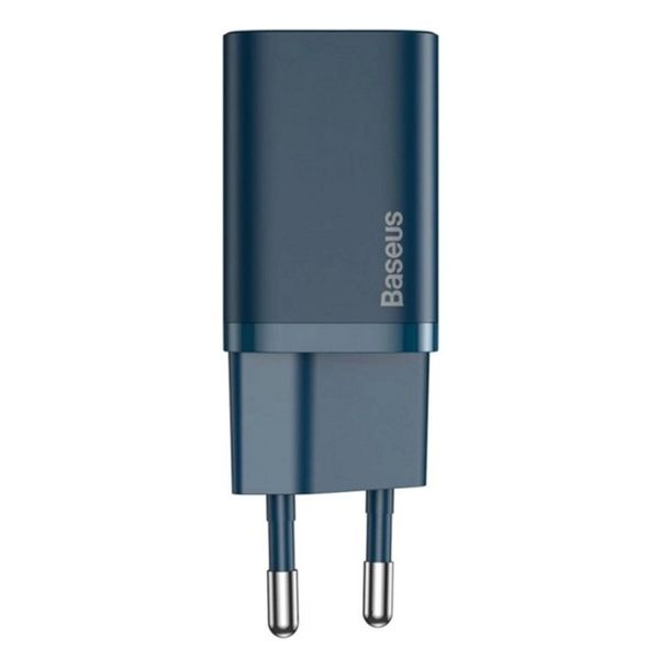 Адаптер мережевий Baseus Super Si Quick Charger 1C 20W EU Blue 50651 фото