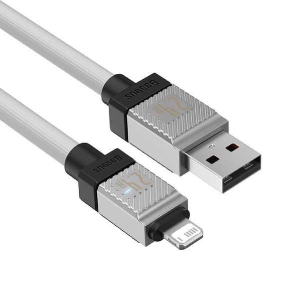Кабель Baseus USB to iP CoolPlay Series Fast Charging Cable 2.4A 2 метри білий 00-00077933 фото
