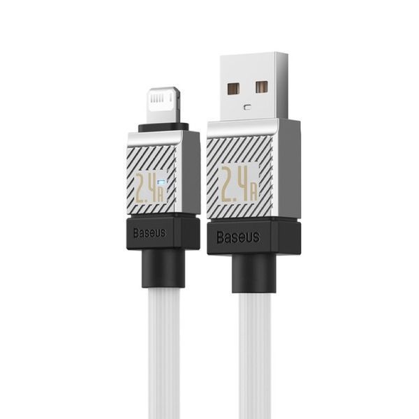 Кабель Baseus USB to iP CoolPlay Series Fast Charging Cable 2.4A 2 метри білий 00-00077933 фото