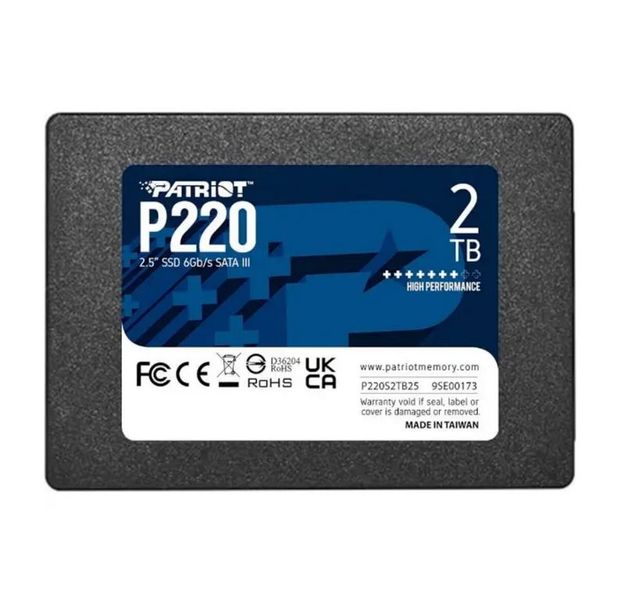 SSD накопичувач Patriot P220 2.5" 2TB (P220S2TB25) 51083 фото