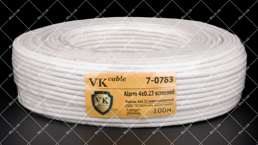 Кабель сигнальний VKcable 4x0.22 CU в екрані 100 метрів 40510 фото