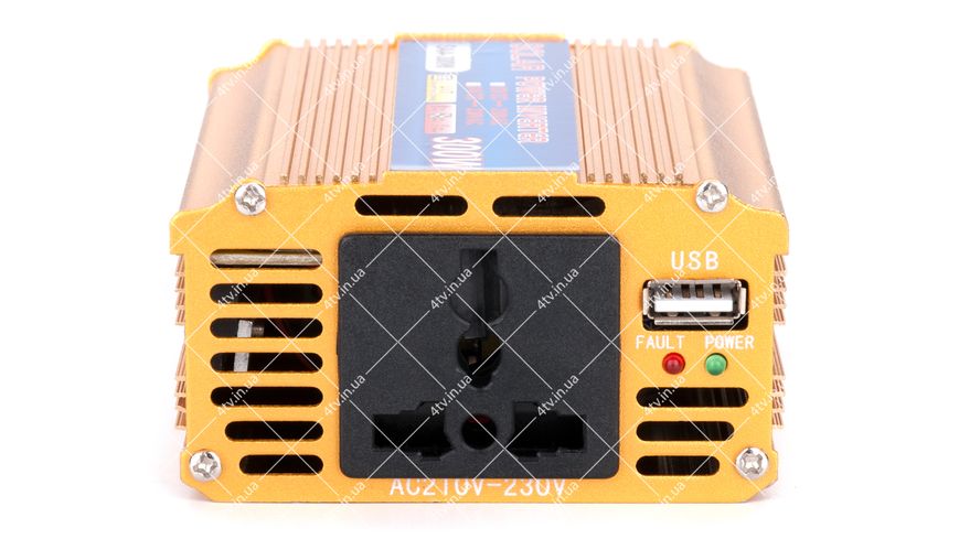 Інвертор c 12V на 220V Solar SAA-300W + USB 43514 фото