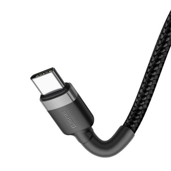 Кабель Baseus Cafule PD2.0 Type-C - Type-C 60W Gray+Black 1 метр 49757 фото