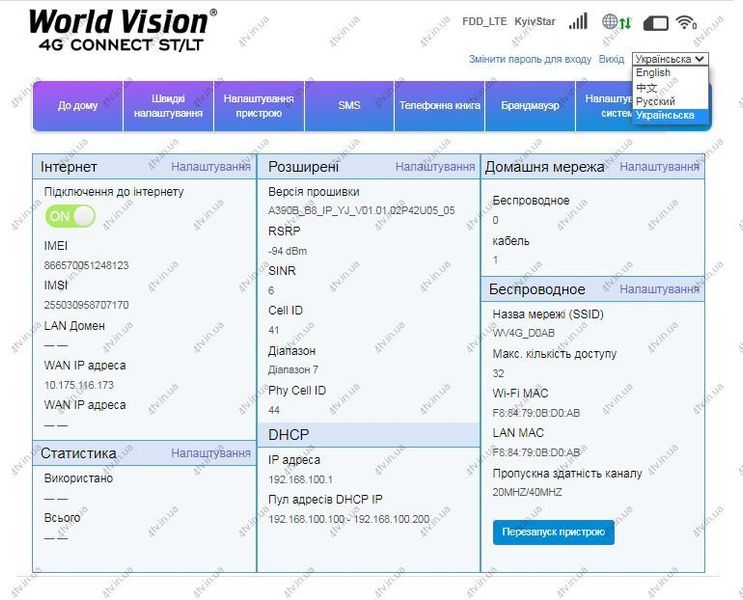 3G/4G WiFi World Vision 4G Connect Standart 50349 фото