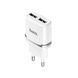 Мережевий зарядний пристрій HOCO C12 Smart dual USB charger 12W White 00-00077448 фото 1