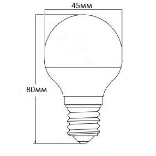 Лампочка cветодиодная LEDSTAR 6W E27 4000K STANDARD G45 (ШАРИК) 40829 фото