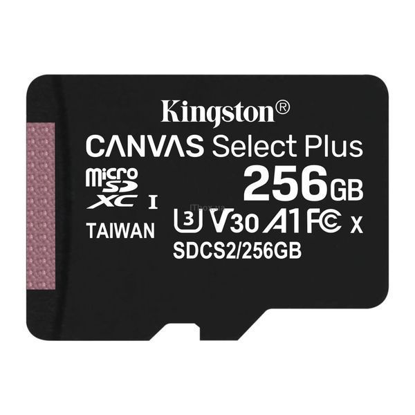 Карта памяти microSDXC (UHS-1) Kingston Canvas Select Plus Gen3 256Gb class 10 А1 (R-150MB/s) + Adapter SD 00-00078137 фото