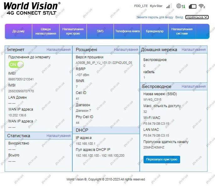 3G/4G WiFi World Vision 4G Connect LITE 50350 фото