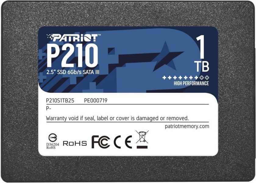 SSD накопичувач Patriot P210 2.5" 1TB (P210S1TB25) 51082 фото