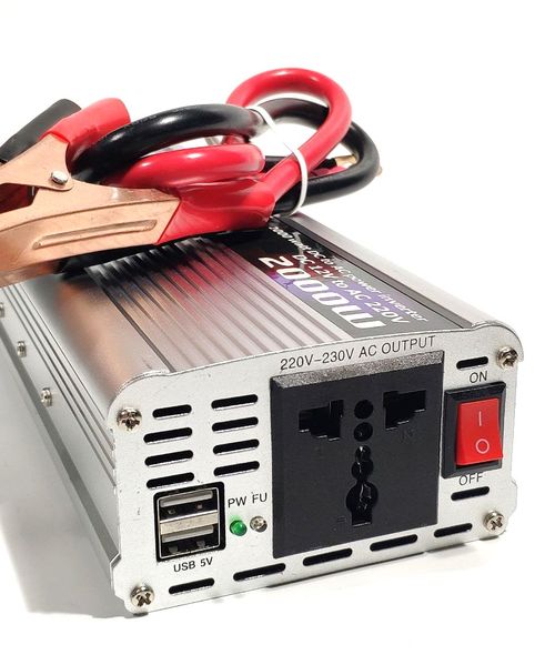 Інвертор c 12V до 220V Power Inverter 2000W 47671 фото