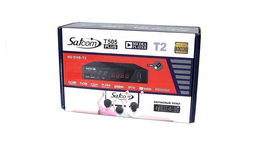 Satcom T505 PLUS DVB-T2 + пульт, що навчається. 43725 фото