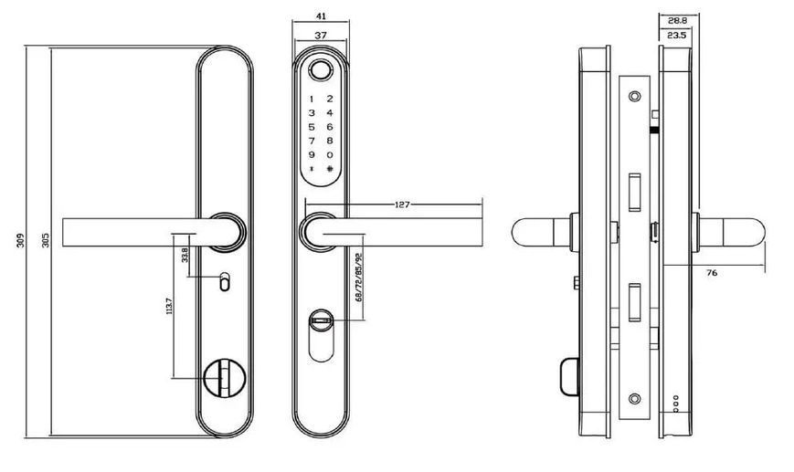 Умный замок SEVEN LOCK SL-7761BF 00-00077732 фото
