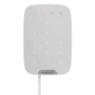 Дротова сенсорна клавіатура Ajax KeyPad Fibra біла 46343 фото