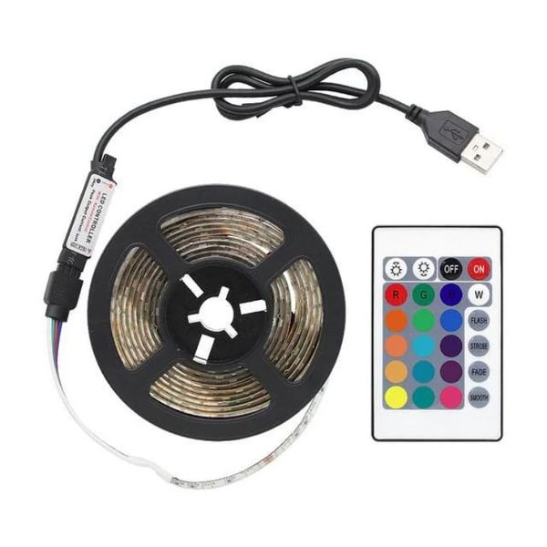 Світлодіодна стрічка Сова USB RGB TV LED STRIP 5м + ПДУ 50108 фото