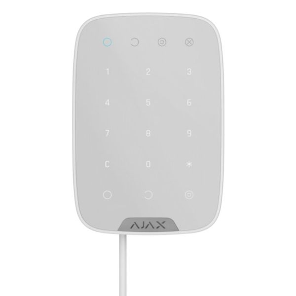 Дротова сенсорна клавіатура Ajax KeyPad Fibra біла 46343 фото