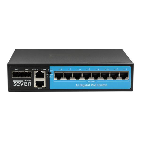 SEVEN P-7328FG-2SFP (POE: 8G, UP: 2G+2SFP) 8 портов PoE коммутатор 00-00079325 фото