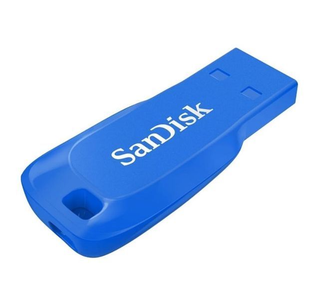 Накопичувач SanDisk 64G Cruzer Blade Electric Blue USB 2.0 (SDCZ50C-064G-B35BE) 50608 фото