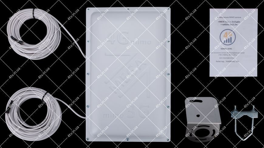 GSM/3G/4G/LTE антенна панель MEGA v.1.1 MIMO 1700-2700 2x15dB + кабель 25м 43858 фото