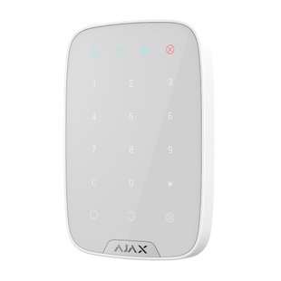 Бездротова клавіатура сенсорна Ajax KeyPad біла 42383 фото