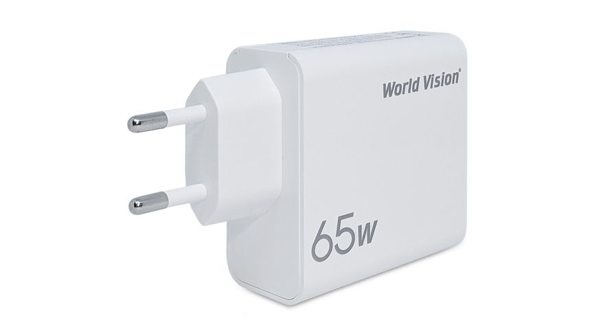 Адаптер мережний World Vision 65W PD Charger (PD653A) 45391 фото