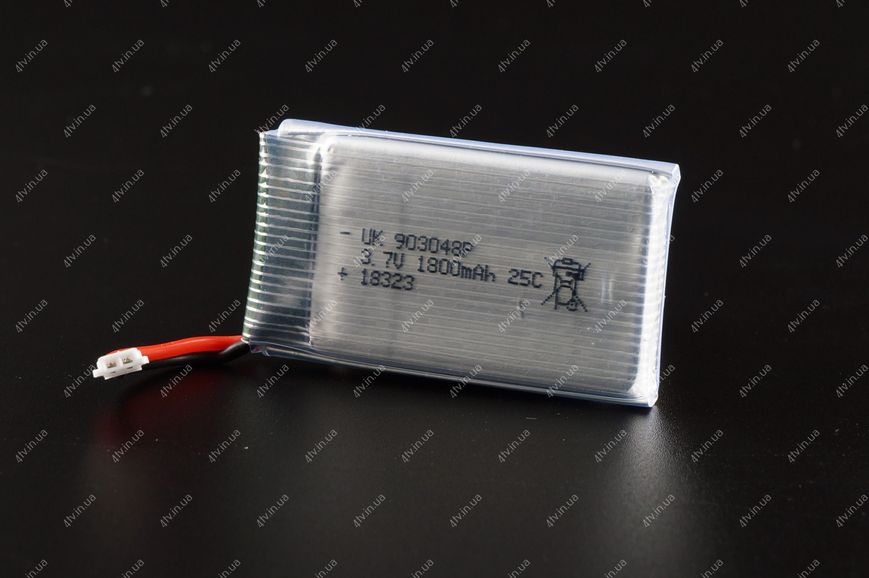 Акумулятор Voltronic 3.7V 25C 1800mAh 2 контакти 50558 фото