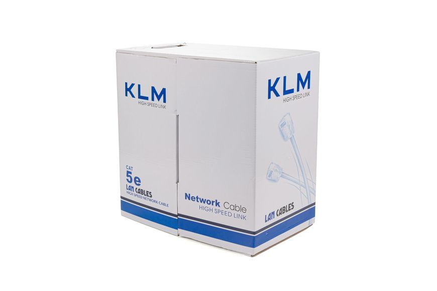 Кабель вита пара KLM UTP 2Pх0.5 PVC CCA W 305m (білий) 00-00078799 фото