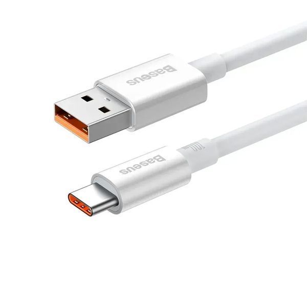 Кабель Baseus Superior Series Fast Charging Data Cable USB to Type-C 100W 2m Moon White 00-00078802 фото