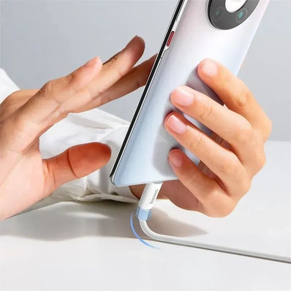 Кабель Baseus Superior Series Fast Charging Data Cable USB to Type-C 100W 2m Moon White 00-00078802 фото