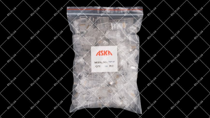 Роз'єм конектор ASKA 8P8C RJ-45 Cat.5 41211 фото