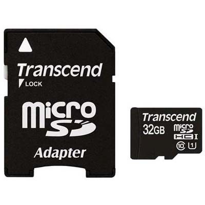 Карта пам&#39;яті microSDHC UHS-I Transcend 32GB class 10 adapter SD (TS32GUSDU1) 48677 фото