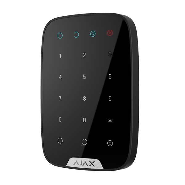 Бездротова клавіатура сенсорна Ajax KeyPad чорна 42384 фото