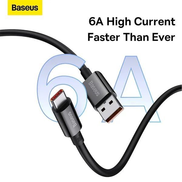 Кабель Baseus Superior Series Fast Charging Data Cable USB to Type-C 100W 2m Cluster Black 00-00078801 фото