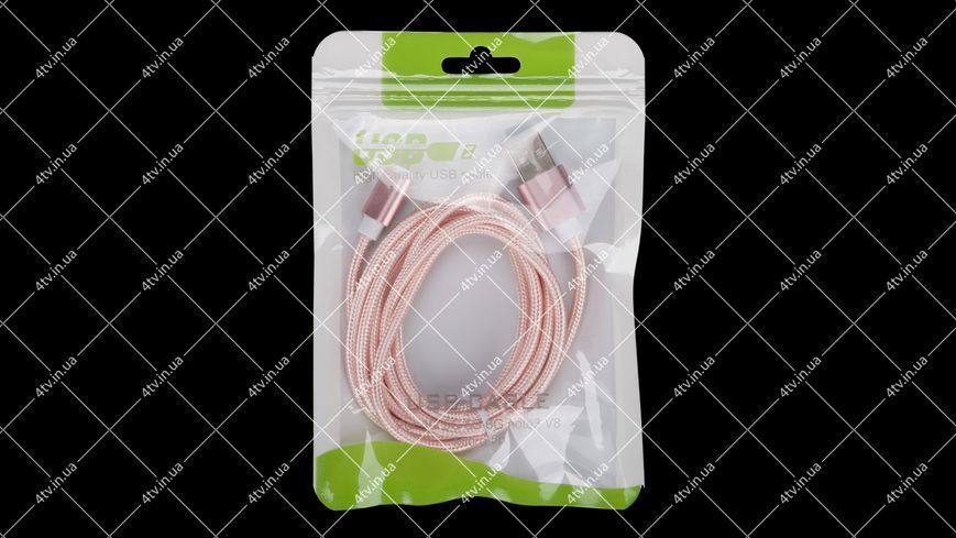 Кабель USB 2.0 AM to Micro USB 5 pin розовый 1.5 метра 43634 фото