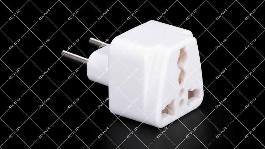 Перехідник мережевий AU/US/UK на EU travel adaptor England 42909 фото