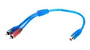 Переходник гнездо RCA на 2&times;RCA 0.2 метра прозрачный 45154 фото