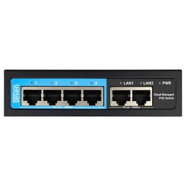 PoE комутатор для систем резервного живлення SEVEN PS204D-12V керований 00-00079482 фото