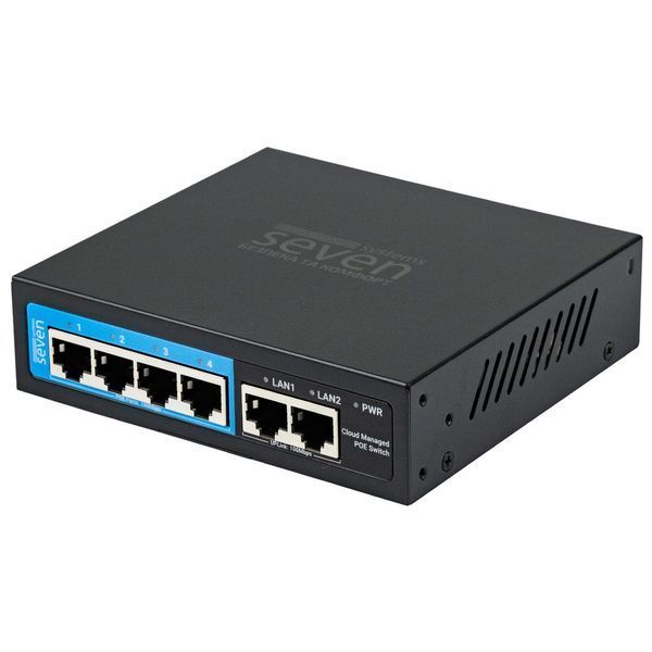 PoE комутатор для систем резервного живлення SEVEN PS204D-12V керований 00-00079482 фото