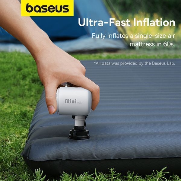 Портативный насос для матрасов Baseus PocketGo Portable Air Pump Stellar White 00-00077891 фото