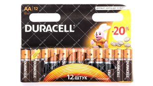 Батарейка Duracell AA MN1500 LR06 12 шт 42034 фото