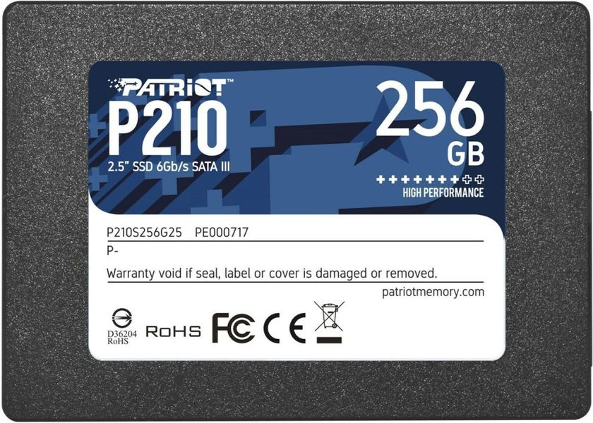 SSD накопичувач Patriot P210 2.5" 256GB (P210S256G25) 51518 фото