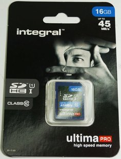 Карта пам&#39;яті SDHC Integral 16GB class 10 (INSDH16G10-45) 48667 фото