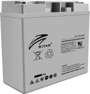 Батарея акумуляторна Ritar AGM RT12170H 12V 17 Ah сіра 47642 фото