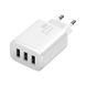 Адаптер мережевий Baseus Compact Charger 3U на 17W White 3 порти 50652 фото 3