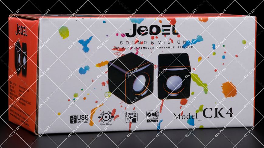 Колонки Jedel JD-CK4 USB чорні 41888 фото