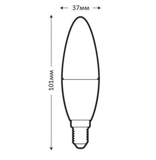 Лампочка cветодиодная LEDSTAR 5W E14 4000K STANDARD C37 (СВЕЧКА) 41611 фото
