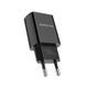 Адаптер мережевий BOROFONE BA20A + single port charger set (Lightning) Black 51697 фото 3