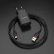 Адаптер мережевий BOROFONE BA20A + single port charger set (Lightning) Black 51697 фото 5