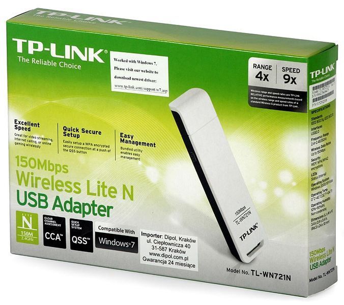 USB Wi-Fi адаптер Tp-link TL-WN721NС AR9271 49037 фото