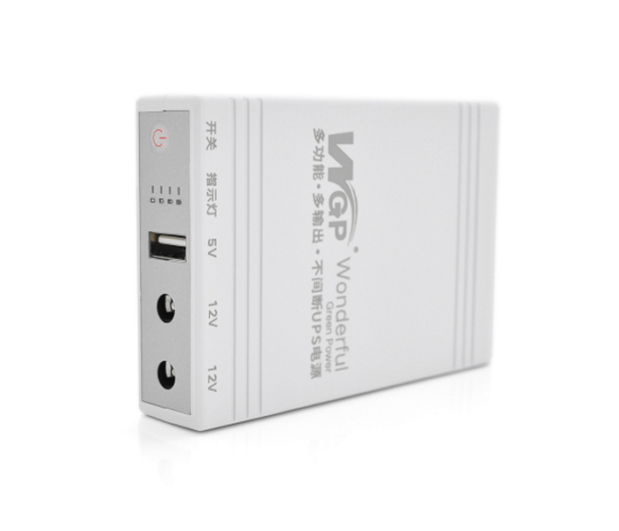 Power Bank WGP Mini UPS 5V/12V/12V-1A (WGP5V-12V-12V) 10400 mAh білий 51097 фото